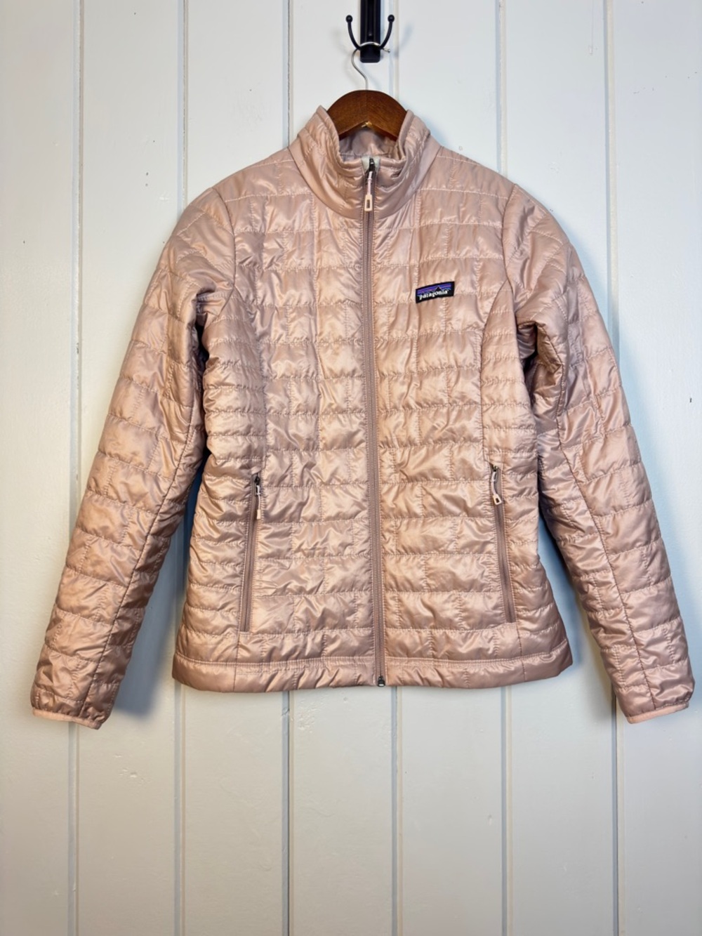 Patagonia Jacket Womens Pink Rose Gold Nano Puff Puffer Packable Primaloft 84217